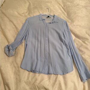 White & Blue striped button down